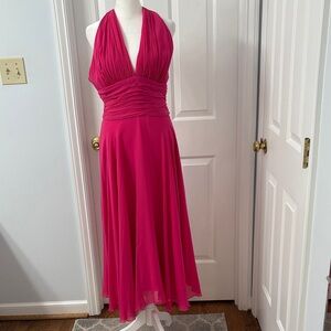 Dina Bar-El pink silk cocktail dress sz 10